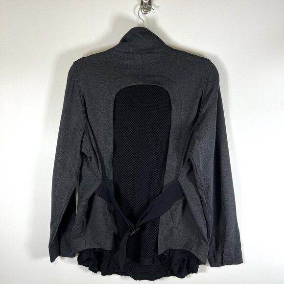 CAbi 3184 Mesh Back Jacket in Heather Gray Stretch Ponte Twill Coat M $189 - Picture 10 of 12